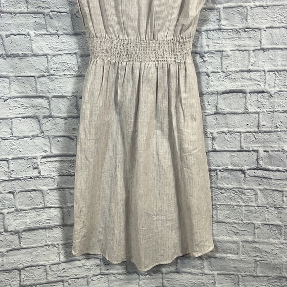 Max Studio Women's Cotton Tie Front Midi Dress | size medium | hi/low hem - Picture 8 of 10